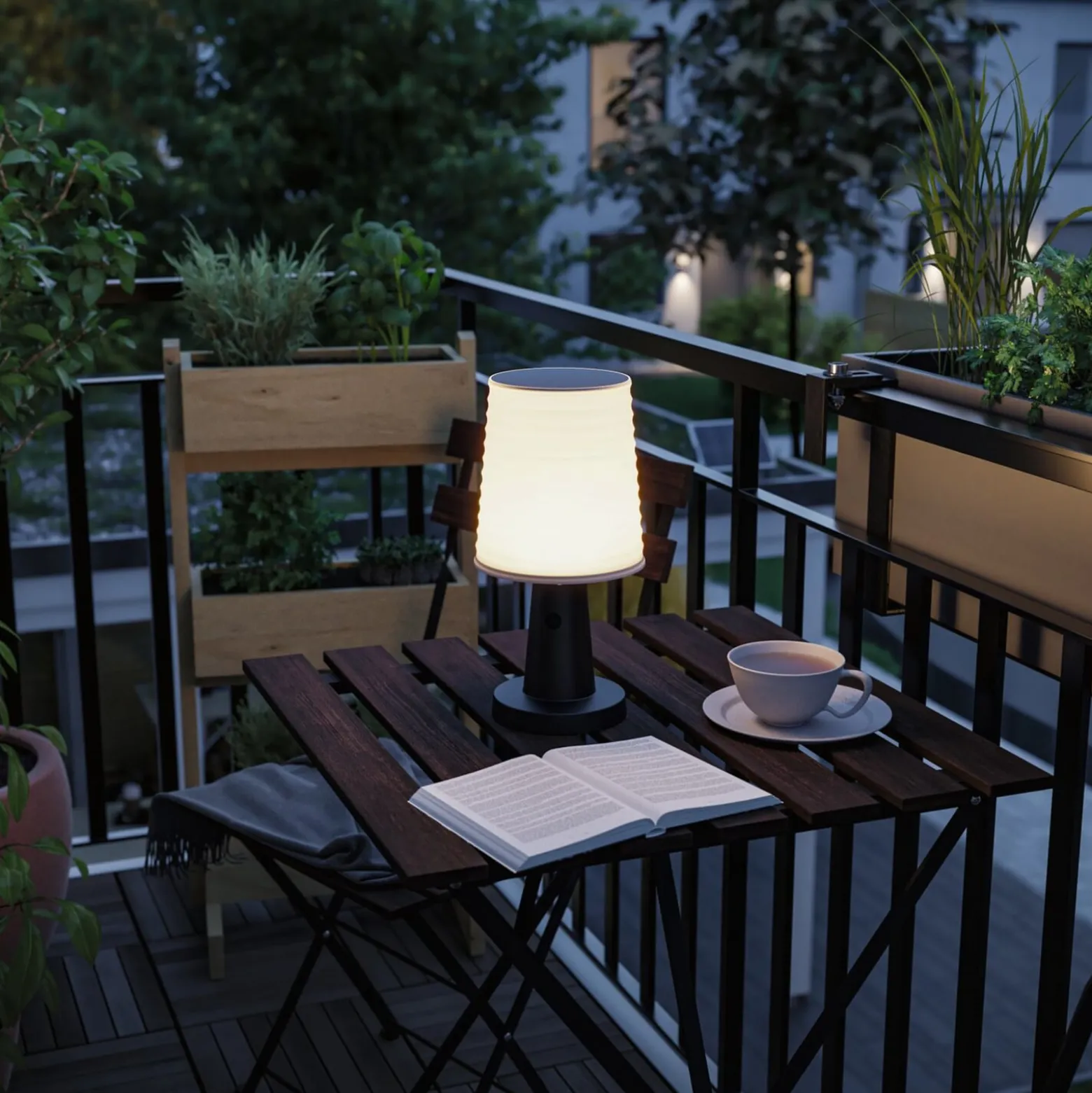 Paulmann LED-Solar-Tischlampe Ilanga, anthrazit, 30 cm, IP44