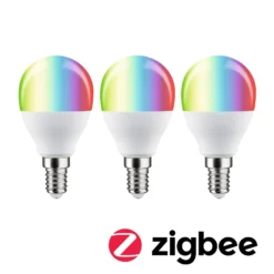 Paulmann LED-Tropfen E14 5W 470lm Zigbee RGBW 3er