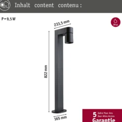 Paulmann LED-Wegeleuchte Kimu 1, anthrazit, 2.200 K