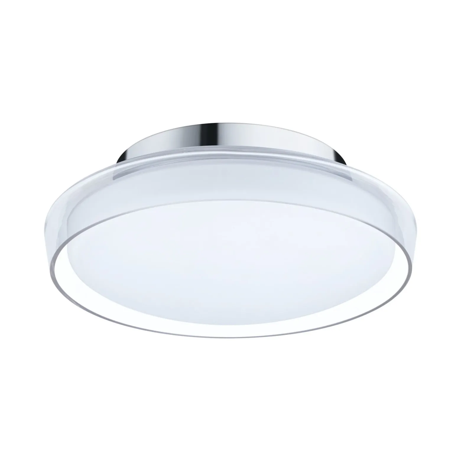 Paulmann Luena LED-Deckenleuchte, IP44, chrom, Ø 25 cm