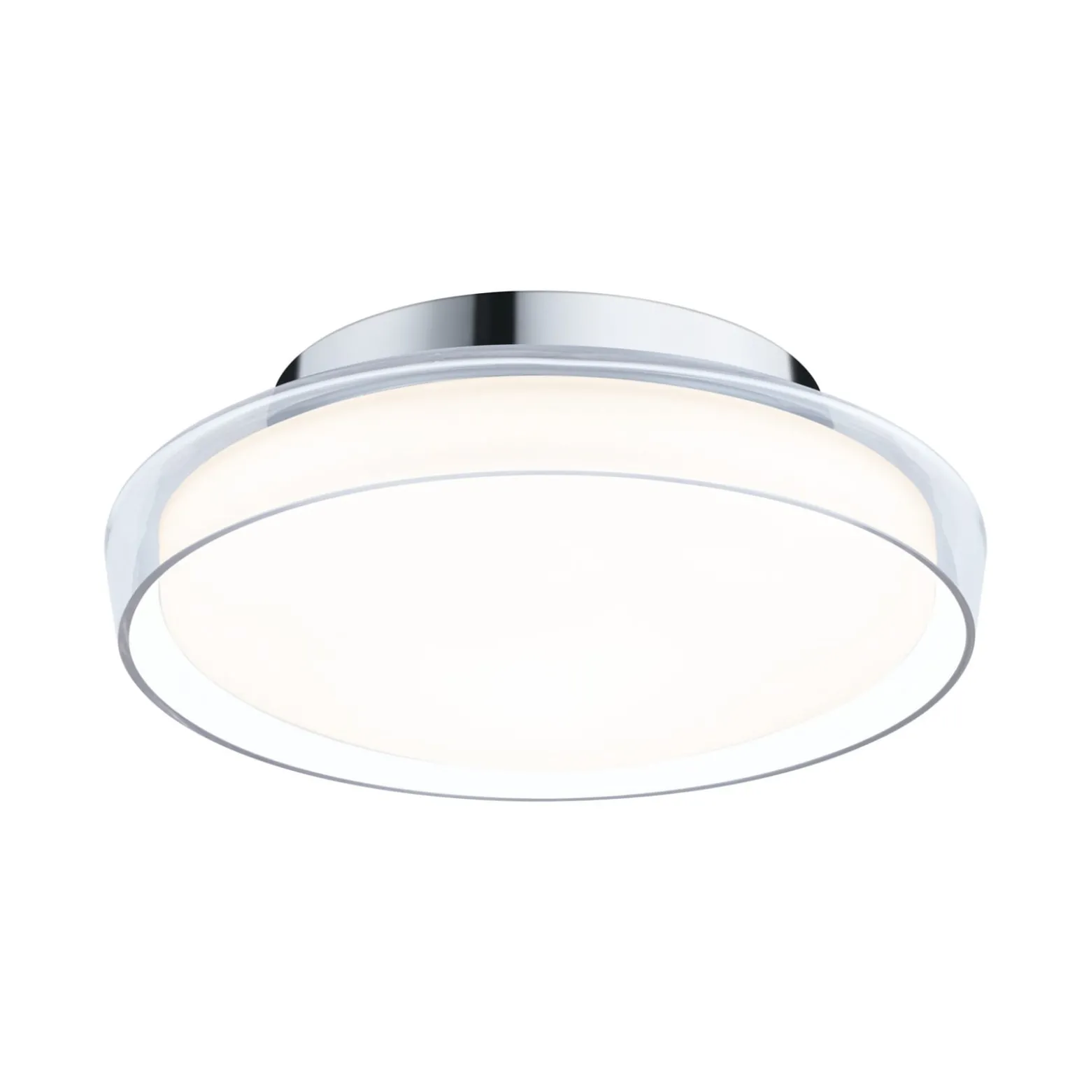 Paulmann Luena LED-Deckenleuchte, IP44, chrom, Ø 25 cm