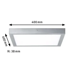 Paulmann Lunar LED-Panel, eckig, chrom, 40x40cm
