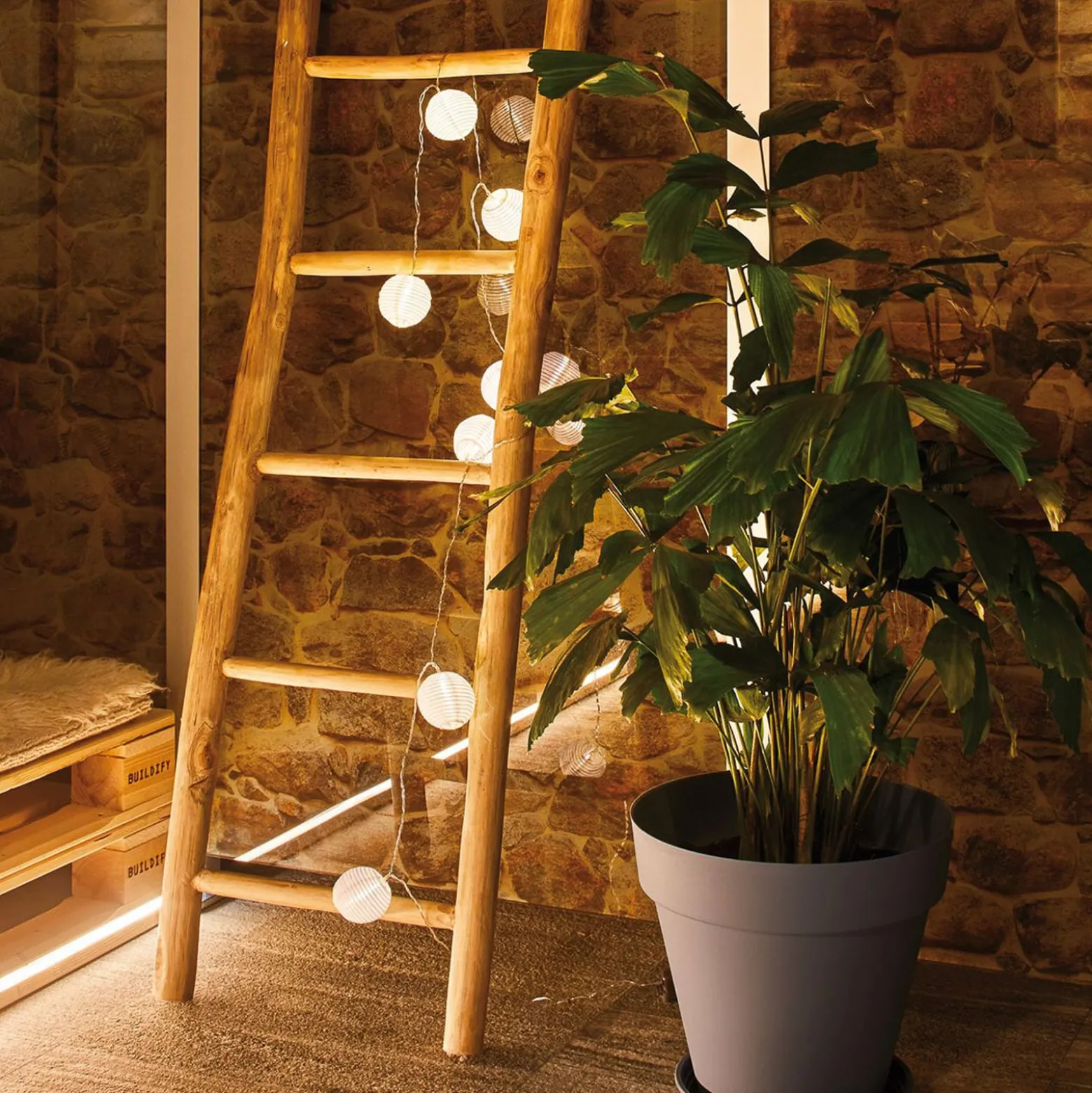 Paulmann Mobile Lampion Lichterkette 7-flg. weiß