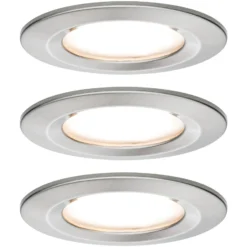 Paulmann Nova LED-Einbauleuchte 3er starr, Eisen
