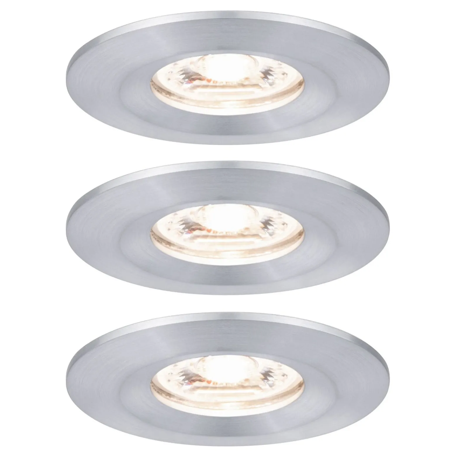Paulmann Nova mini Einbauspot 3er-Set IP44 Alu