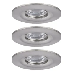 Paulmann Nova mini Einbauspot 3er-Set IP44 Eisen