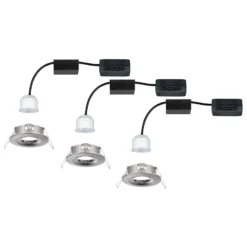 Paulmann Nova mini Einbauspot 3er-Set IP44 Eisen