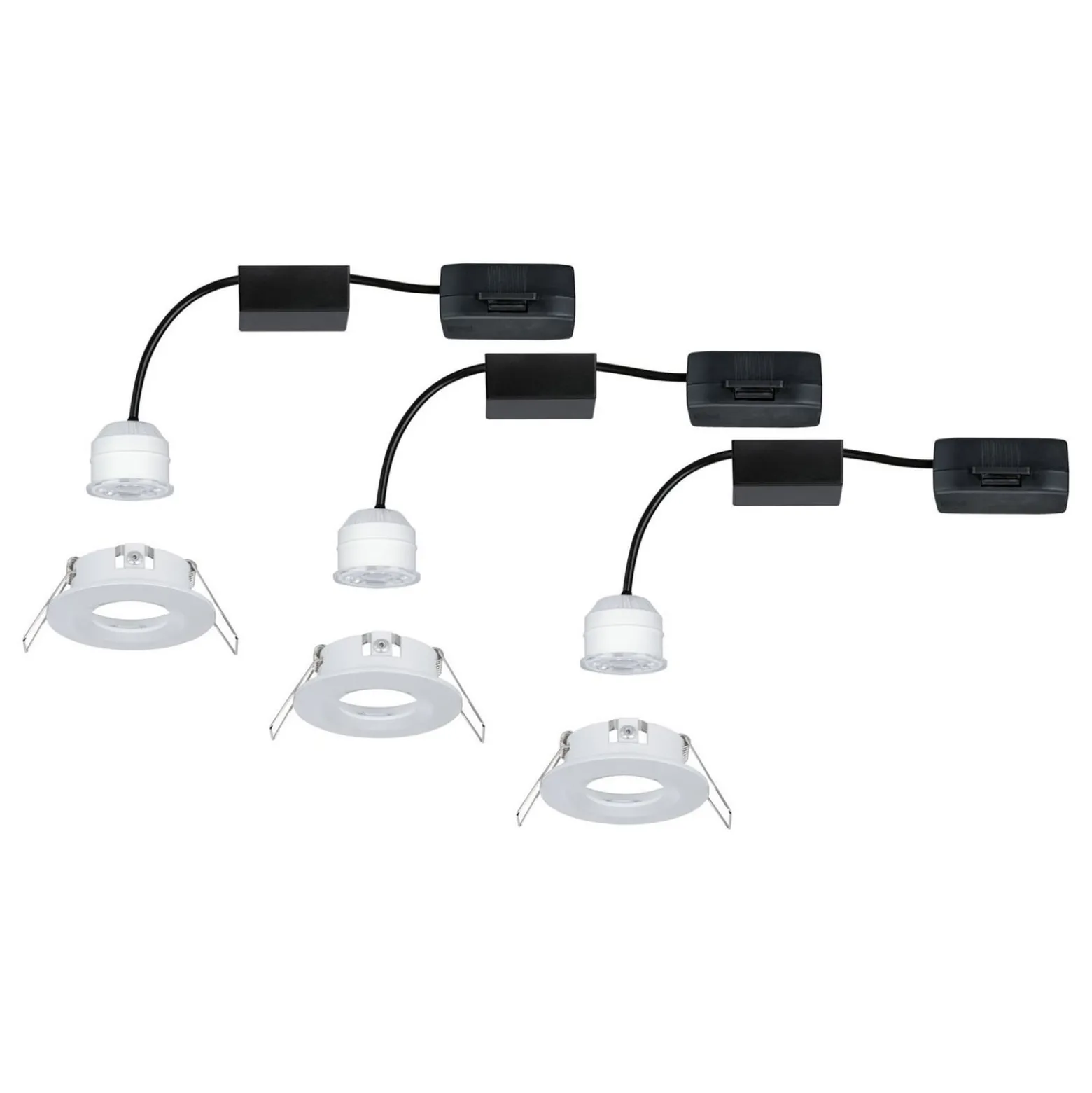 Paulmann Nova mini Einbauspot 3er-Set IP44 weiß