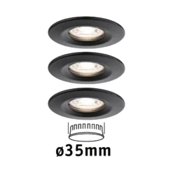 Paulmann Nova Mini Einbauspot 3er starr schwarz