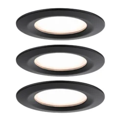 Paulmann Nova Plus Coin starr 3er schwarz IP44 2700K dimmbar