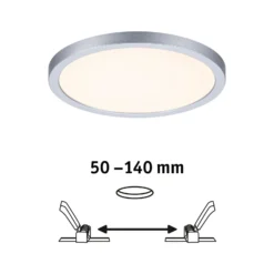 Paulmann Panel Areo dimtowarm rund chrom 17,5cm