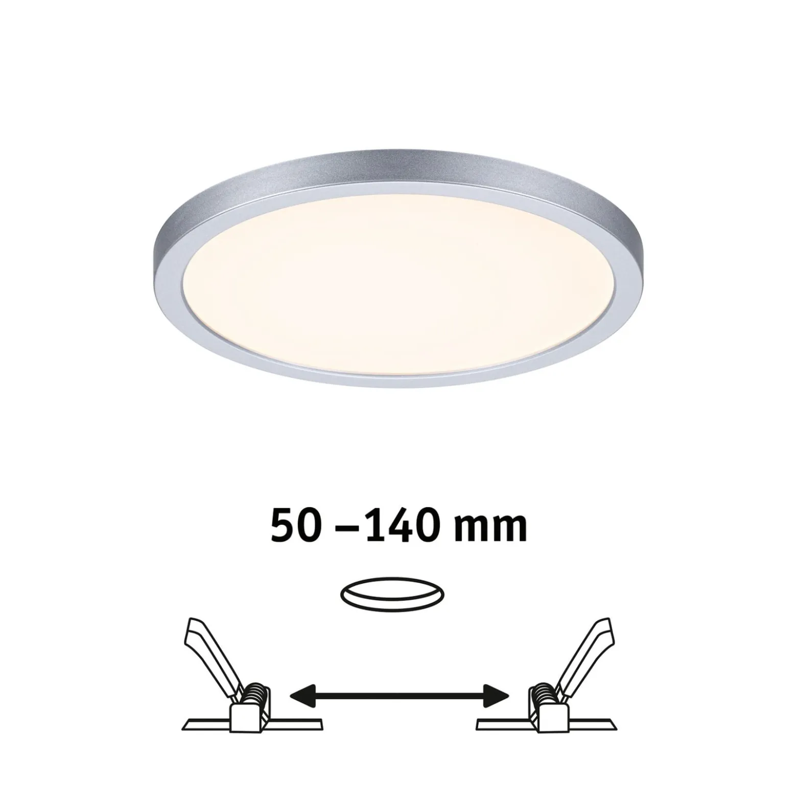 Paulmann Panel Areo 830 rund chrom 3stepdim 17,5cm