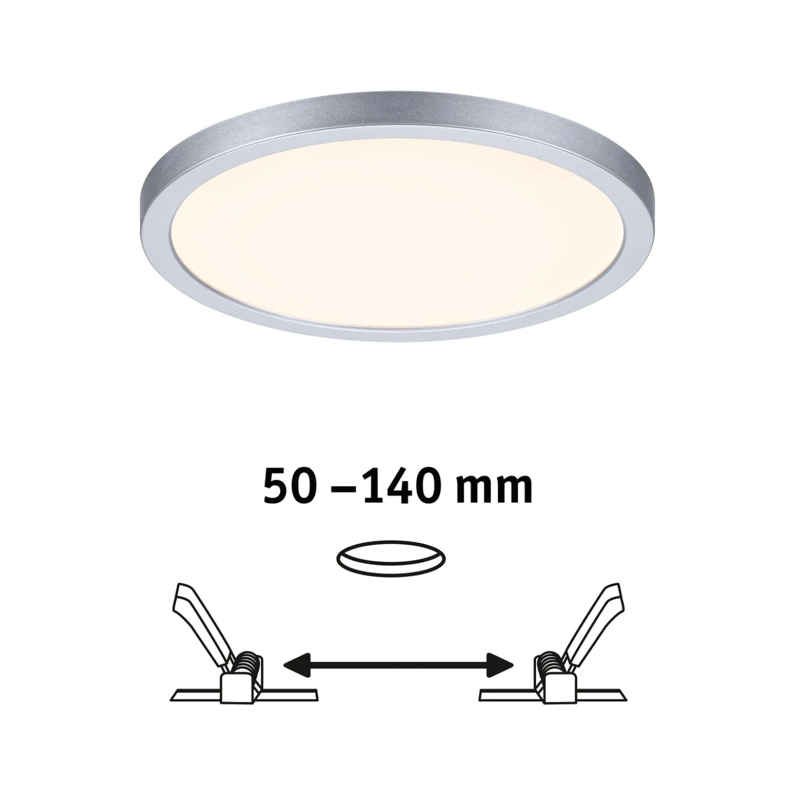 Paulmann Panel Areo ZigBee CCT rund chrom 17,5cm