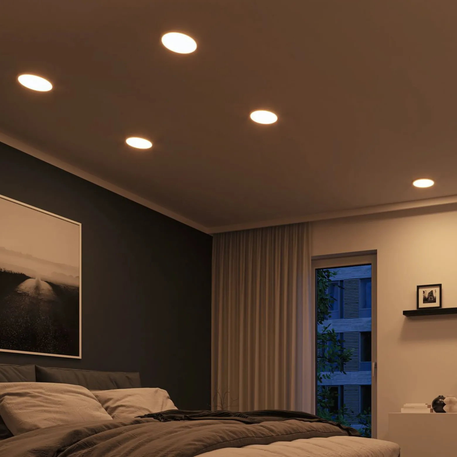 Paulmann Panel Areo ZigBee CCT rund chrom 17,5cm