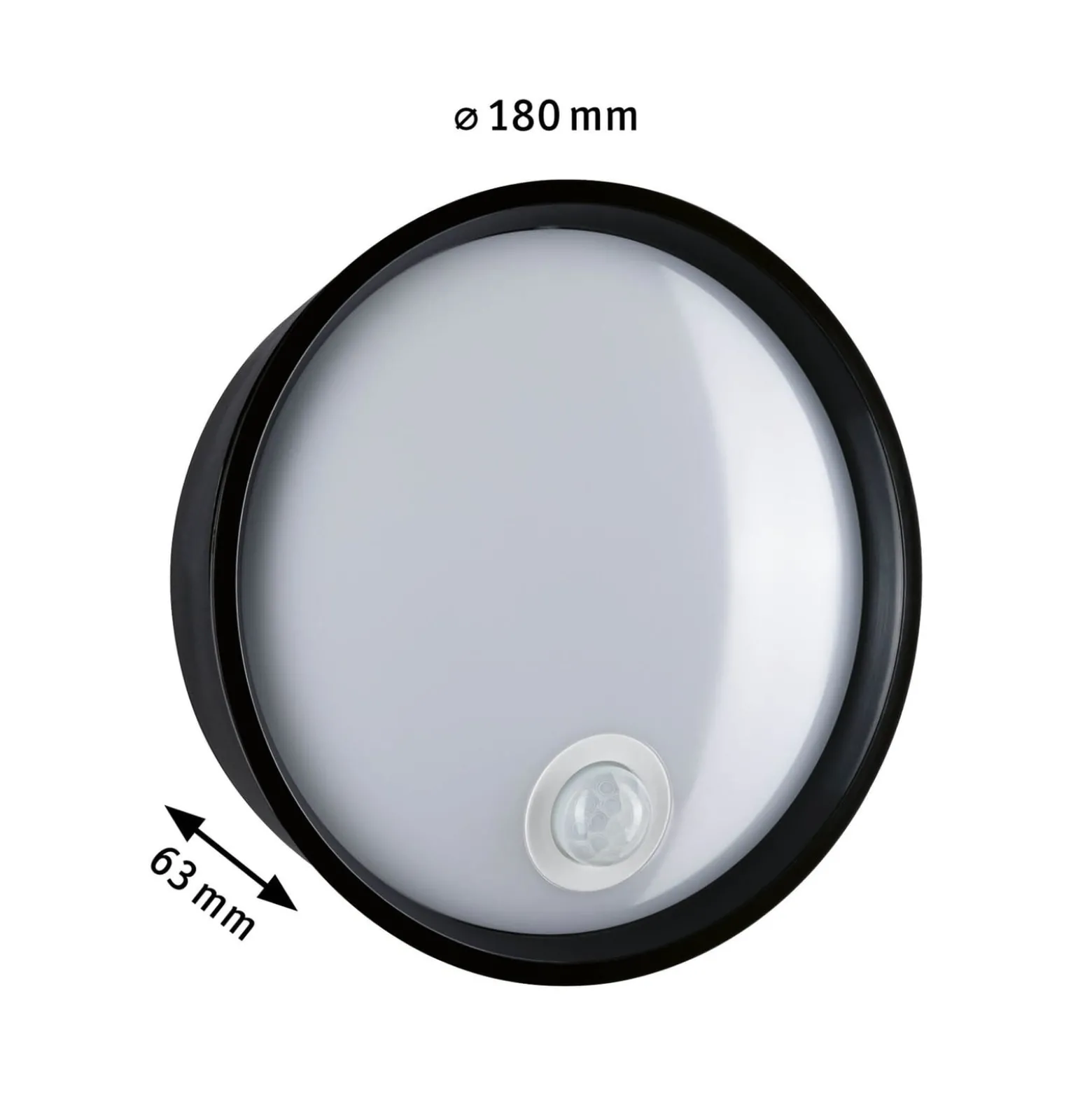Paulmann Platomo LED-Außenwandlampe Sensor schwarz