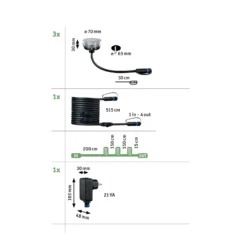 Paulmann Plug & Shine LED-Einbauleuchte 2W 3er-Set
