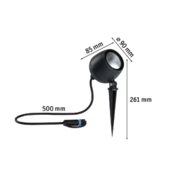 Paulmann Plug & Shine LED-Spot Kikolo, 3.000 K, 20°, Alu