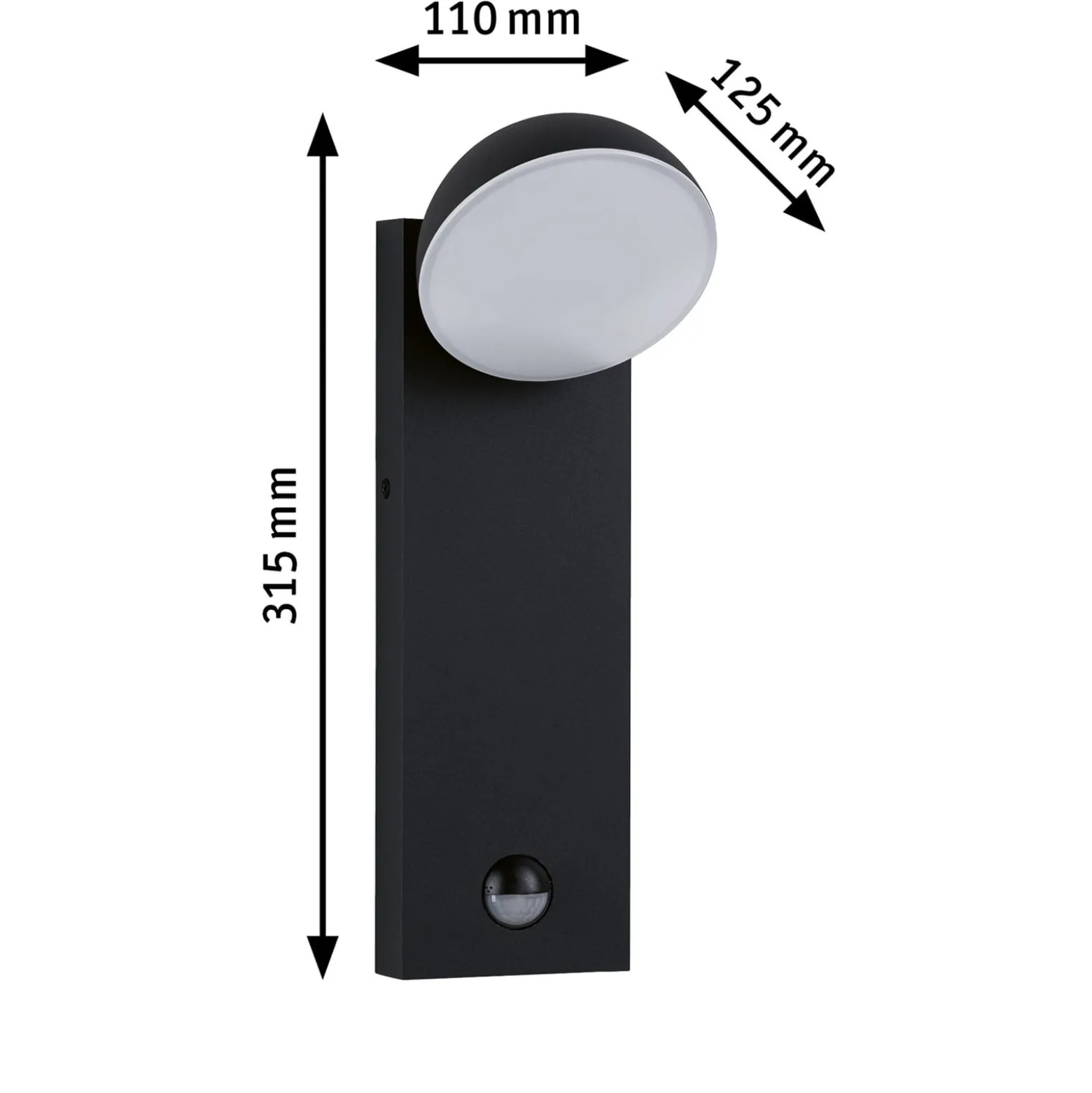 Paulmann Puka LED-Außenwandleuchte mit Sensor