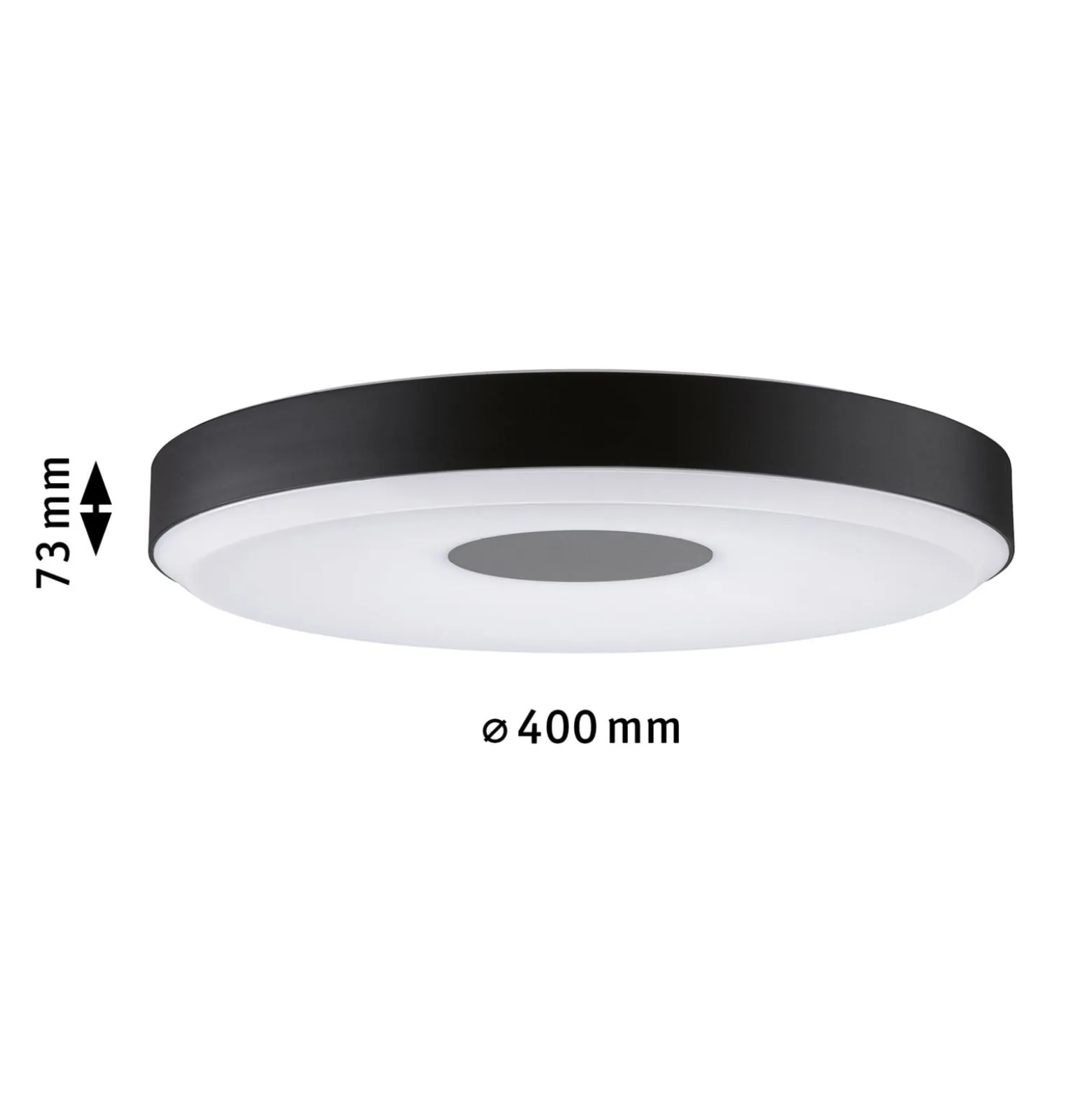 Paulmann Puric Pane II LED-Deckenlampe in Schwarz