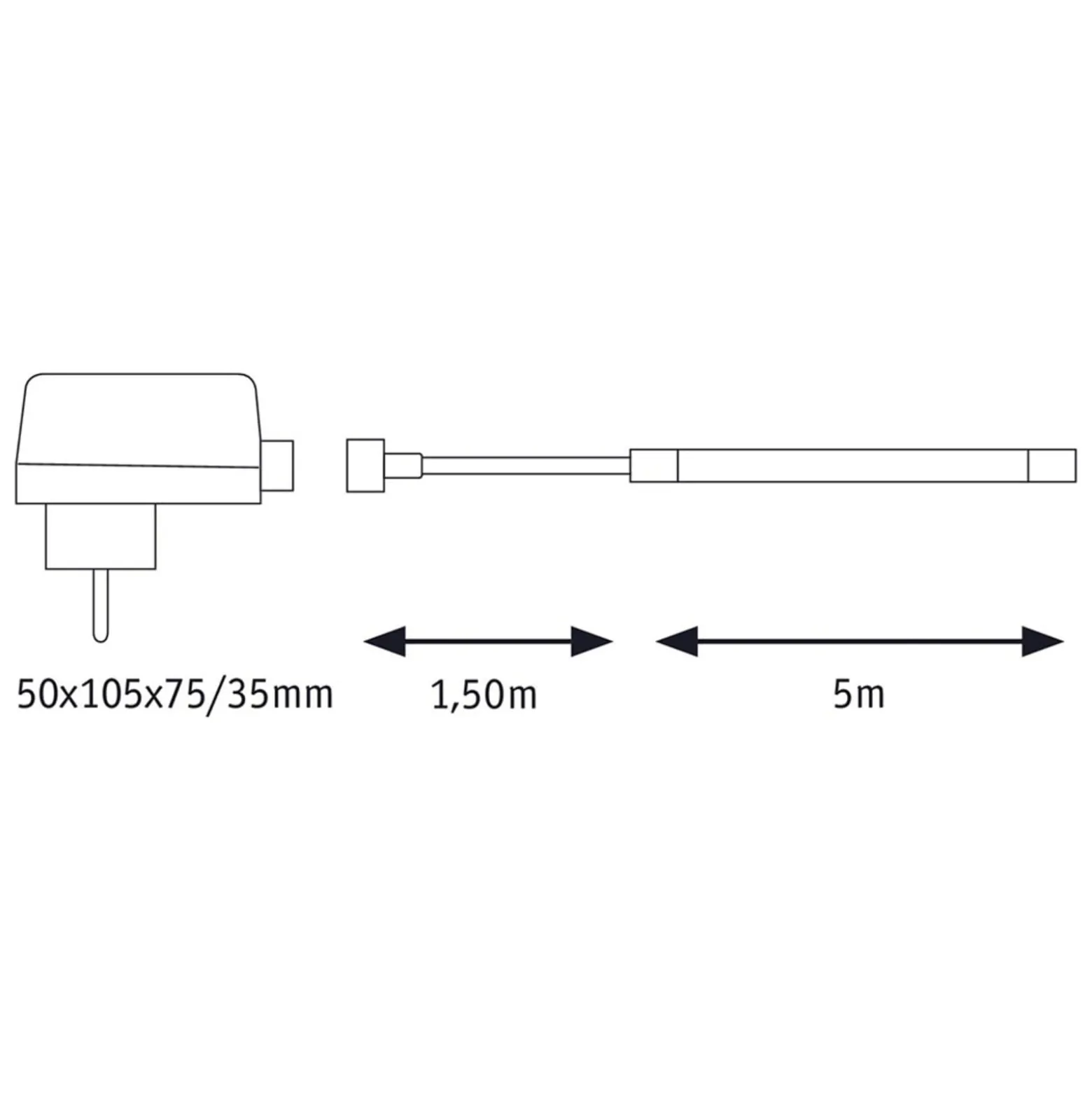 Paulmann SimpLED Strip, IP65 3.000 K, 5m