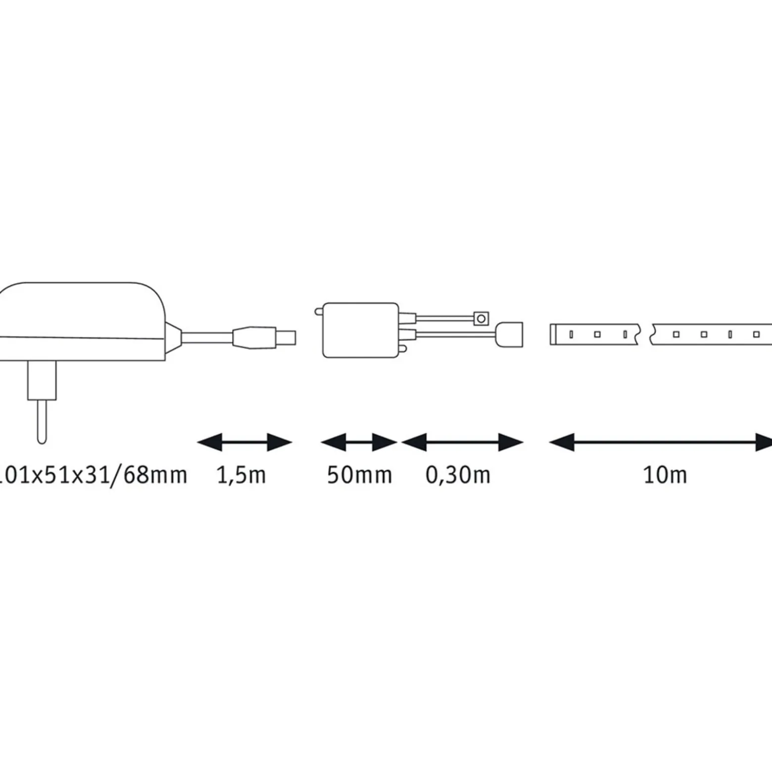 Paulmann SimpLED Strip Set, 28 W, RGB, 10 m