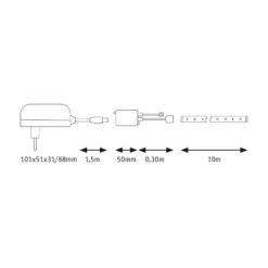 Paulmann SimpLED Strip Set, 28 W, RGB, 10 m