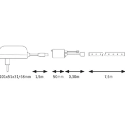 Paulmann SimpLED Strip Set, 26 W, RGB, 7,5 m