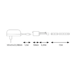 Paulmann SimpLED Strip Set, 26 W, RGB, 7,5 m