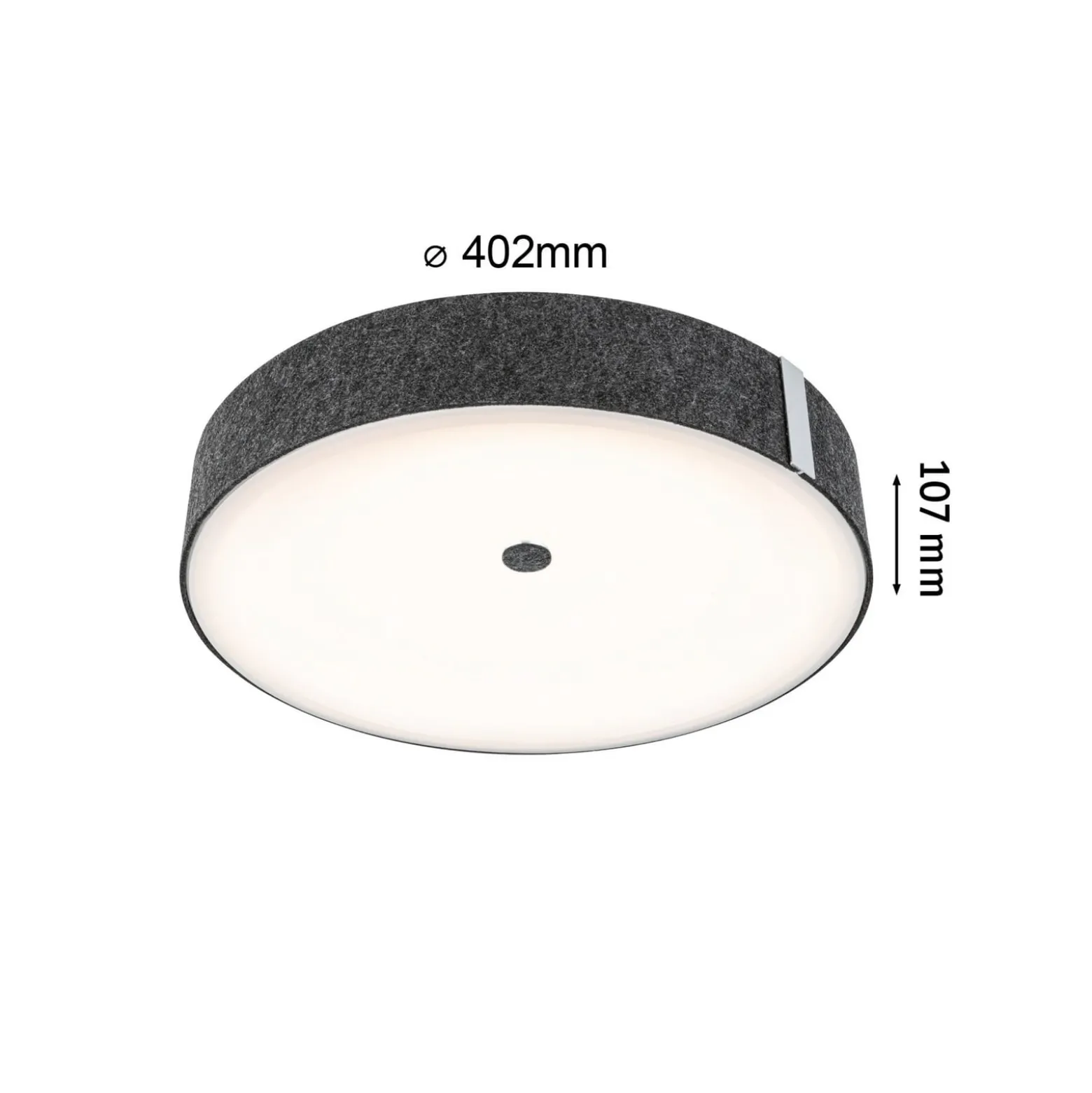 Paulmann Smart LED-Deckenlampe Malika anthrazit Ø 40 cm Filz