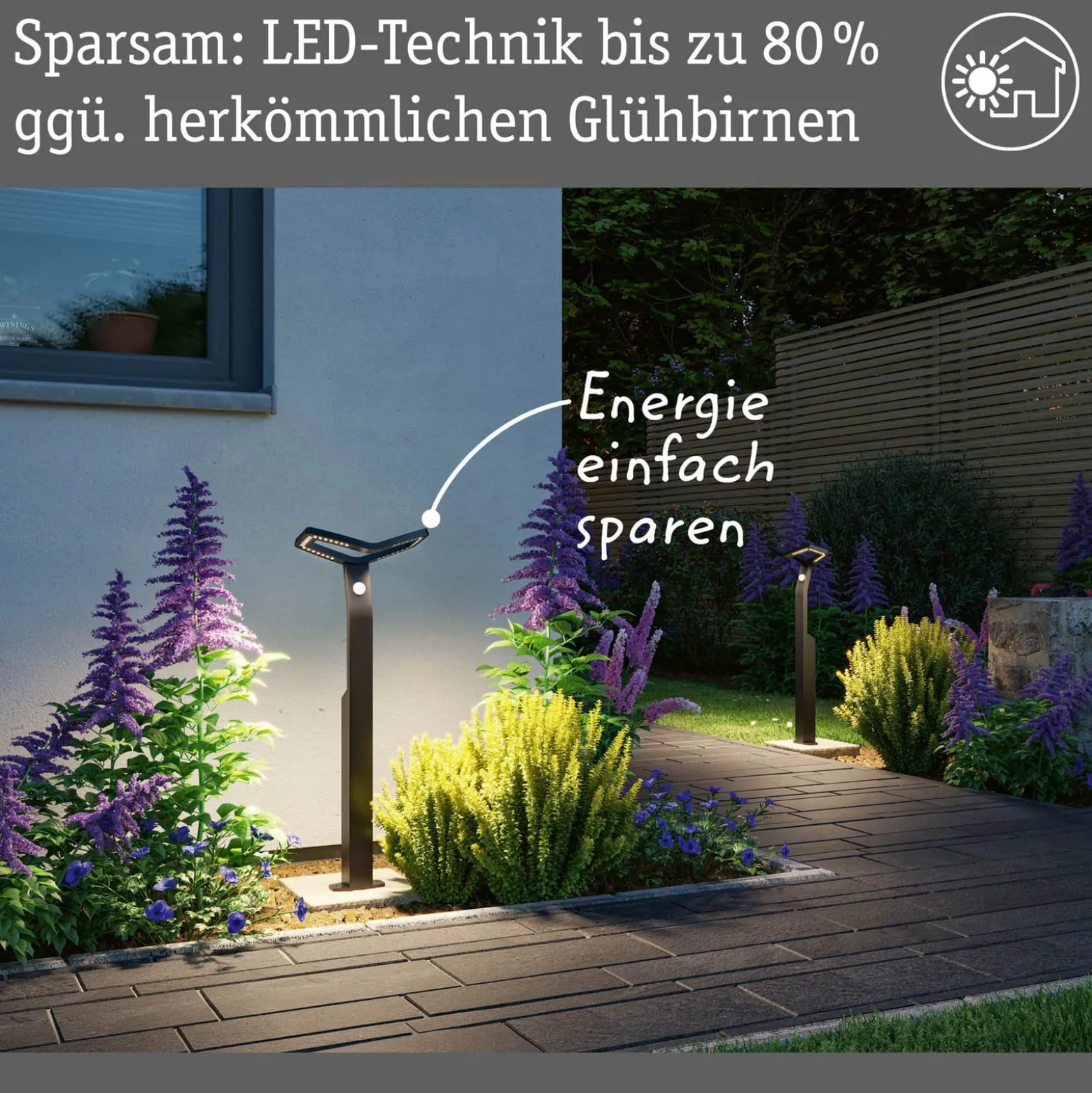 Paulmann Smart Sensor-Wegeleuchte Alara, RGBW anthrazit IP44