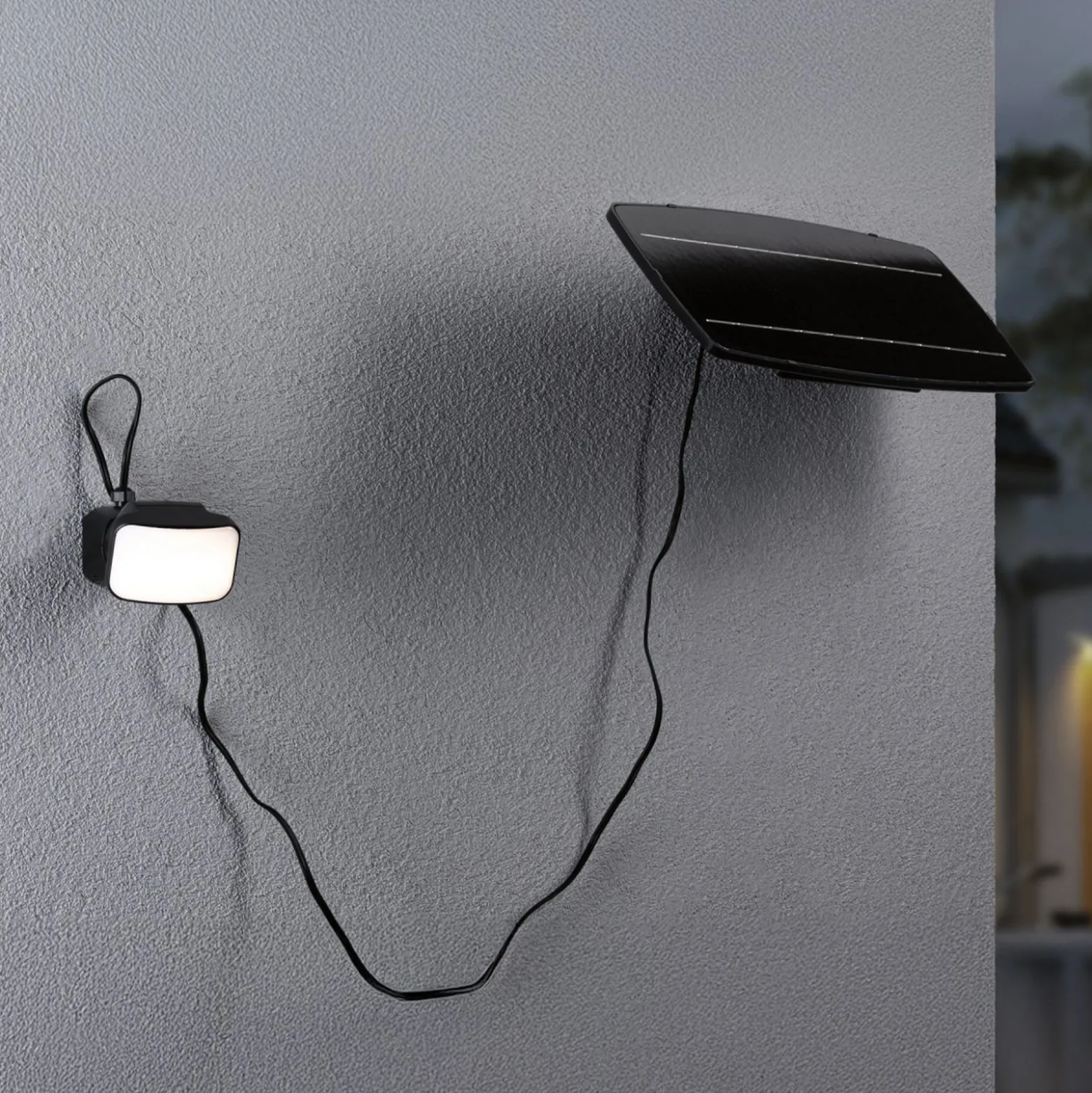 Paulmann Solar-Außenwandlampe Flotas, anthrazit, Sensor IP65