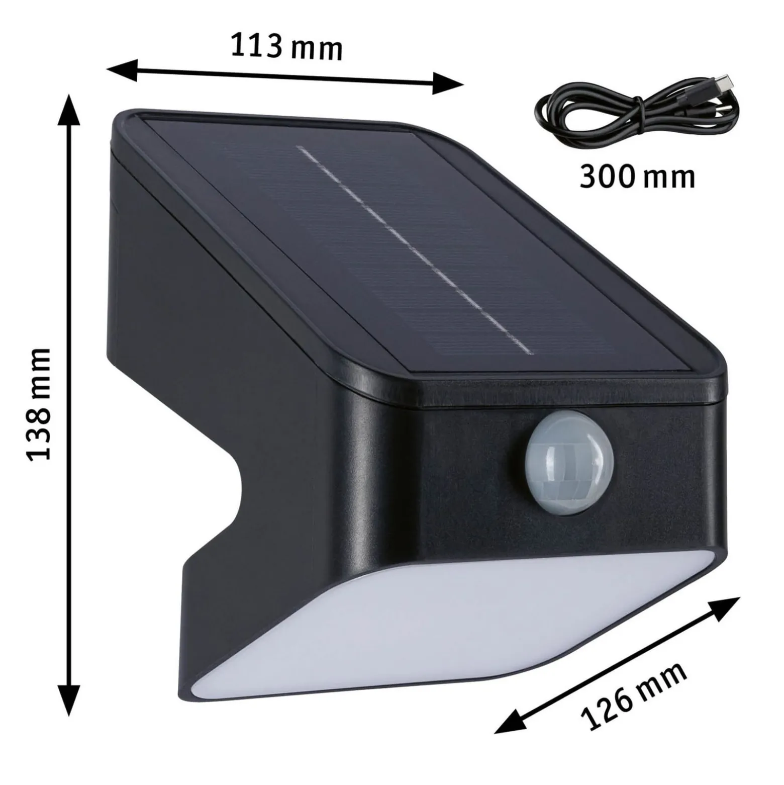 Paulmann Solar-Außenwandlampe Lesly, anthrazit, Sensor IP65