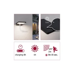 Paulmann Solveig LED-Solarwandleuchte mit Sensor
