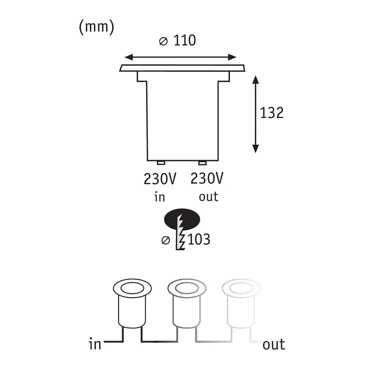 Paulmann Special Line LED-Bodeneinbauleuchte Ø11cm
