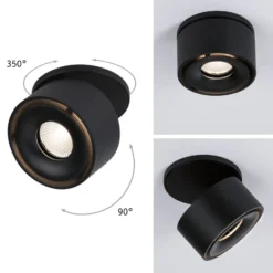 Paulmann Spircle LED-Einbauleuchte schwarz matt