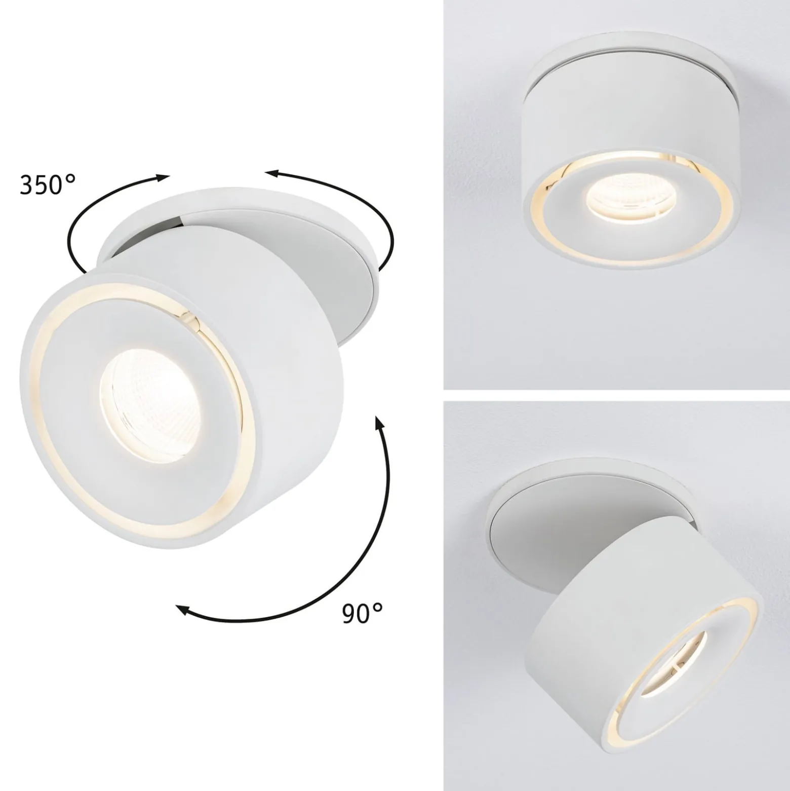 Paulmann Spircle LED-Einbauleuchte weiß matt