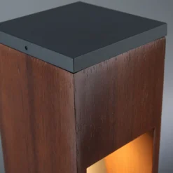 Paulmann Trabia LED-Sockelleuchte Holz, Höhe 40 cm