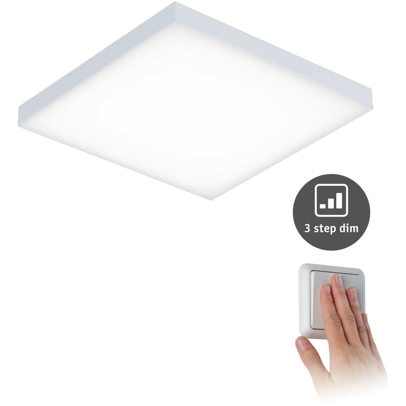 Paulmann Velora LED-Panel 3-step-dim, 22,5x22,5 cm