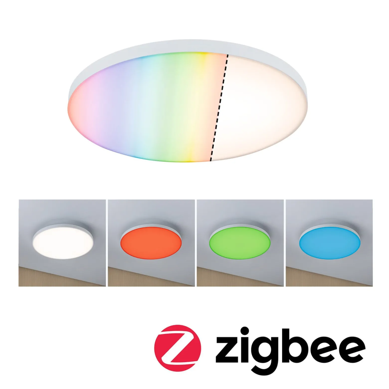 Paulmann Velora LED-Panel ZigBee RGBW rund Ø 40 cm