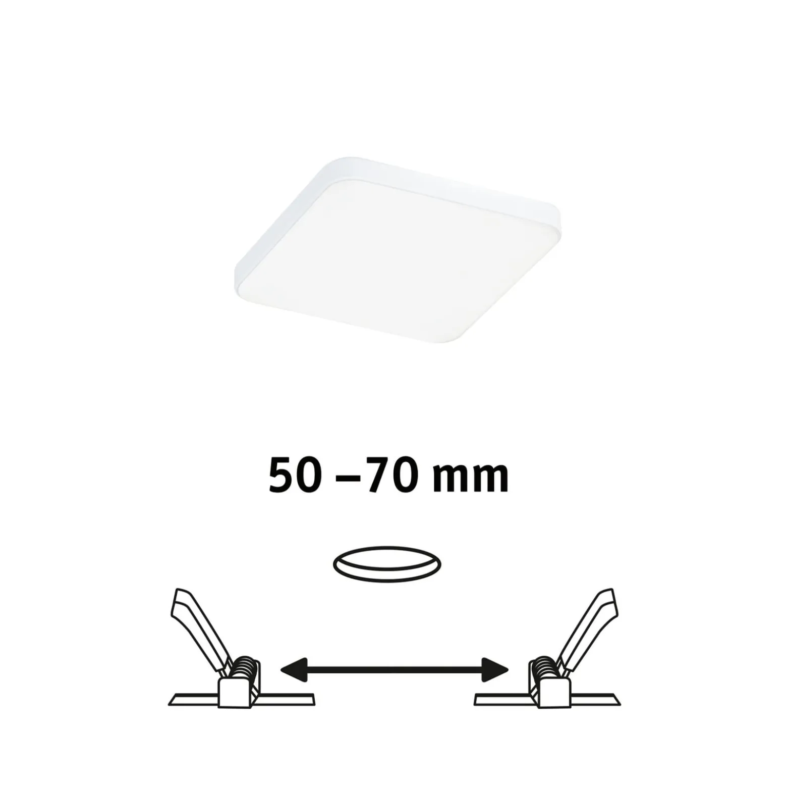 Paulmann Veluna Edge LED Einbau IP44 4000K 9x9cm
