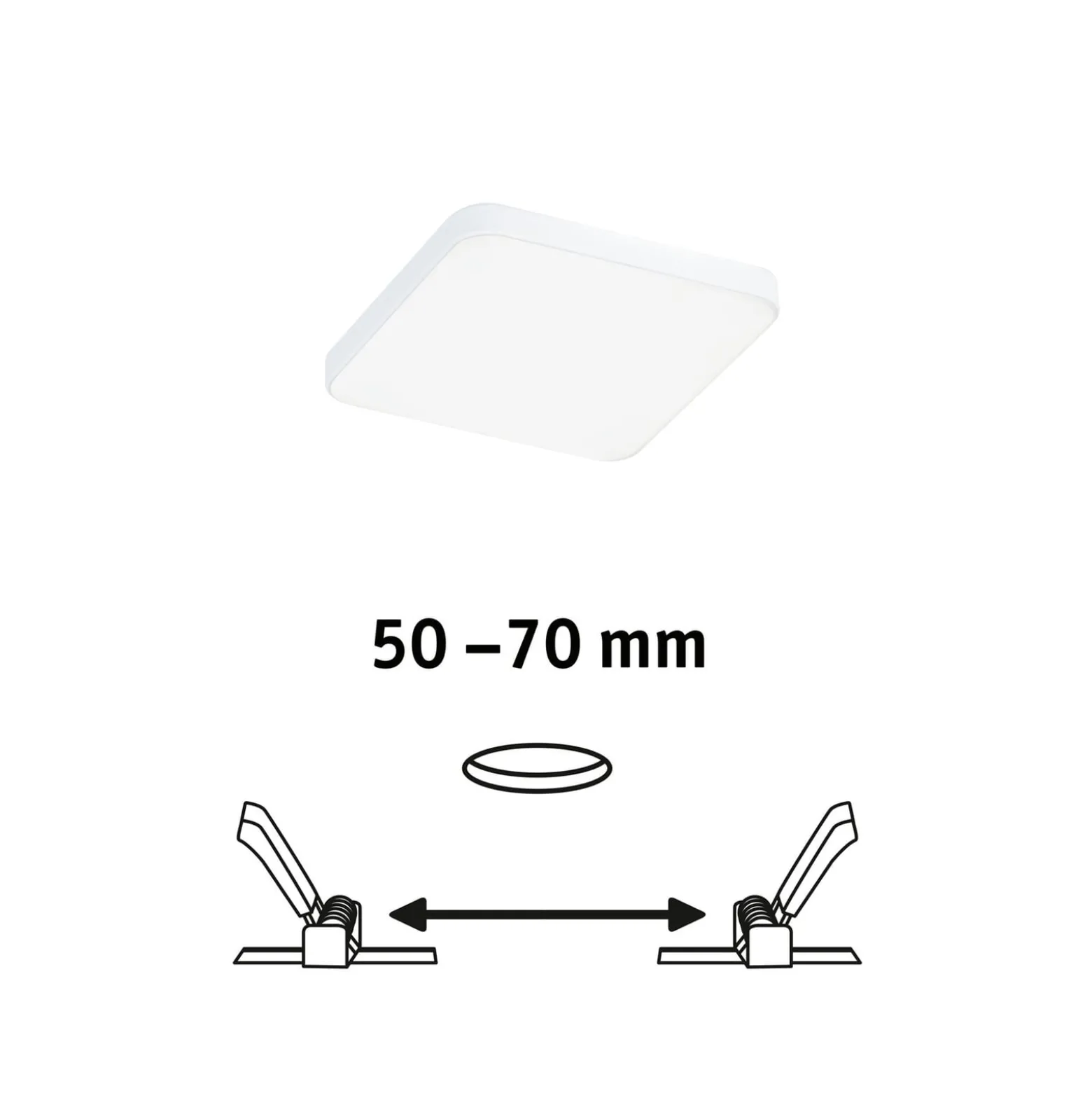 Paulmann Veluna Edge LED Einbau IP44 4000K 9x9cm