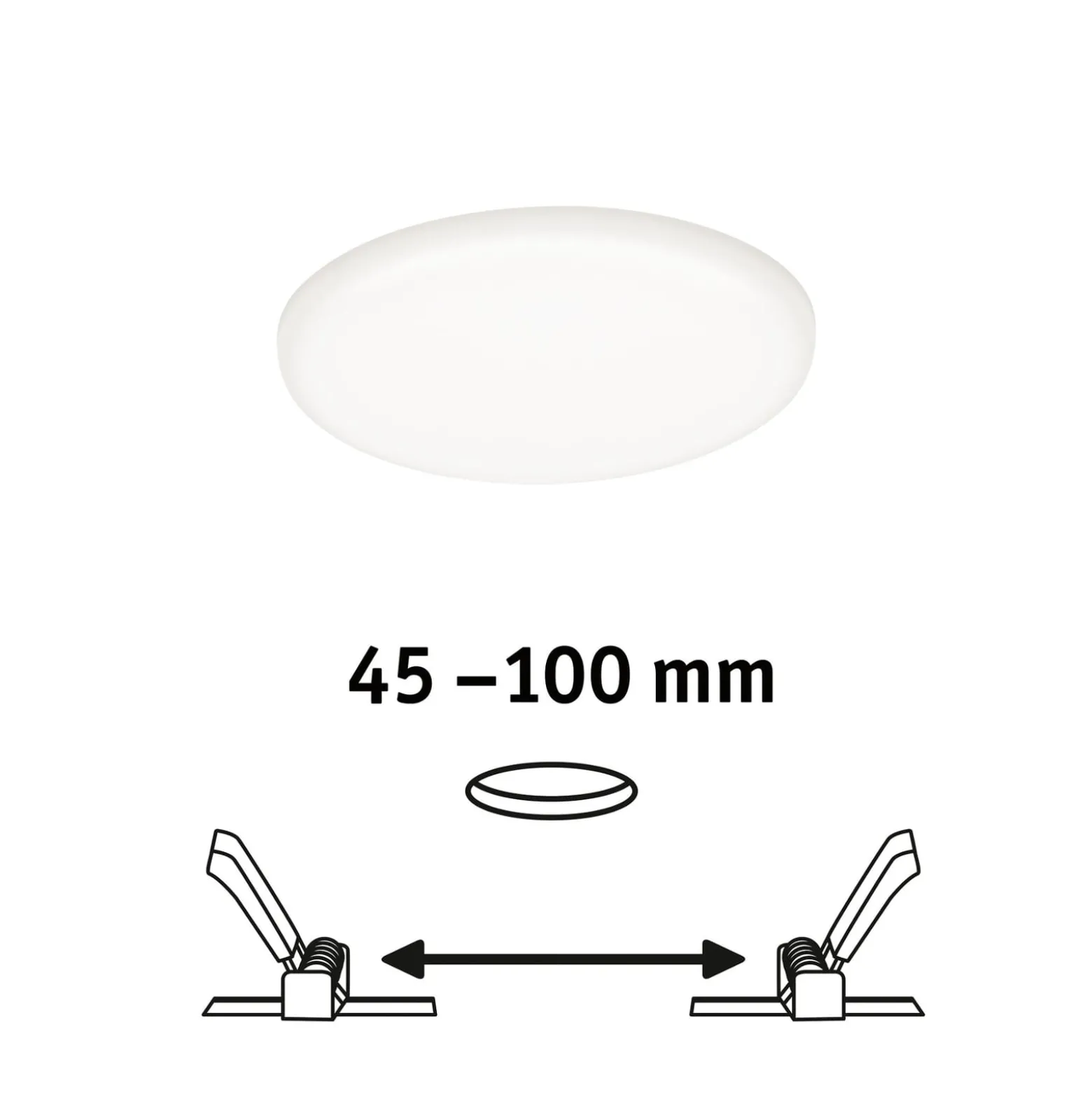 Paulmann Veluna LED-Einbauleuchte 4.000K Ø 12,5cm