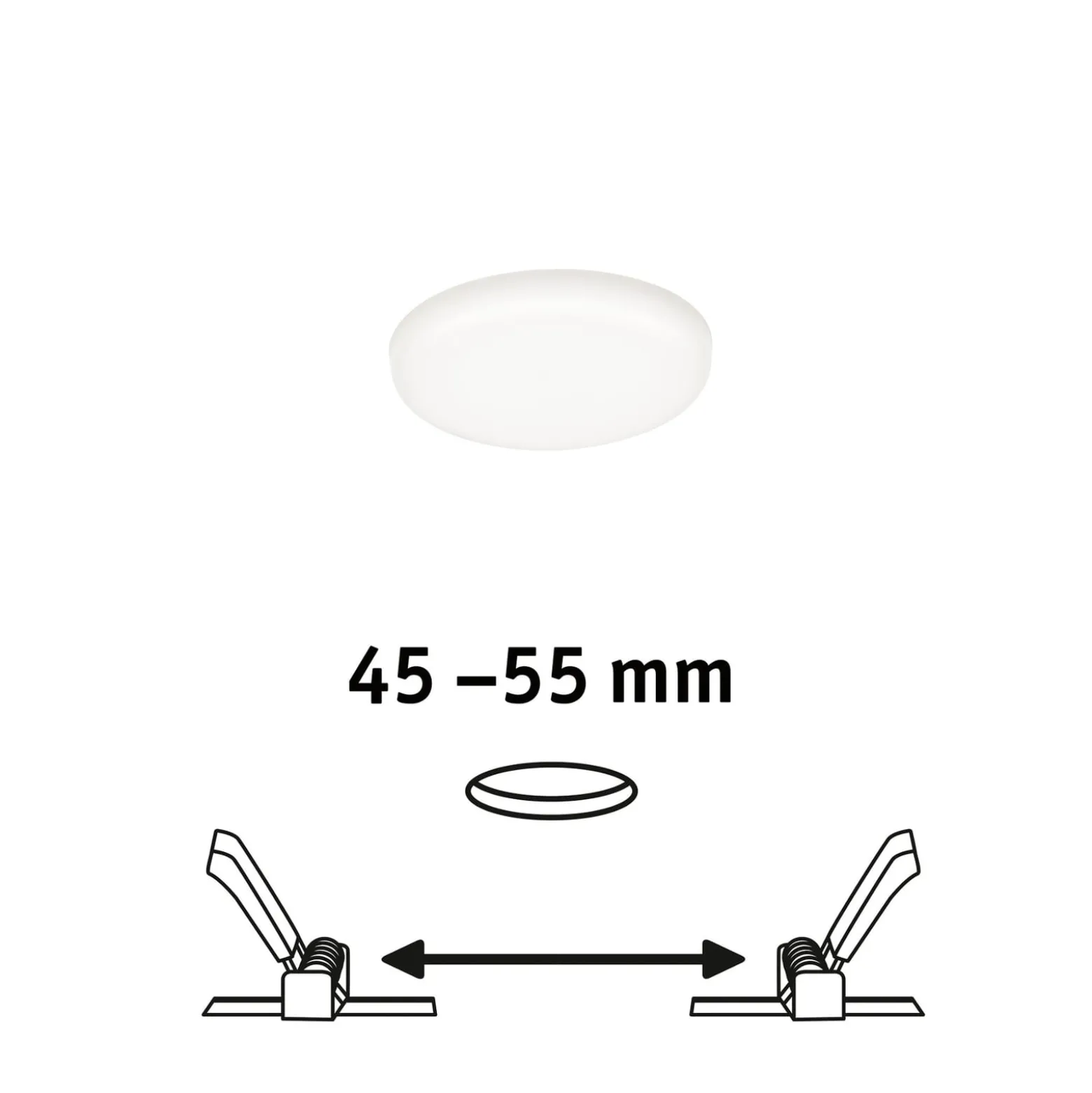 Paulmann Veluna LED-Einbauleuchte 4.000K Ø 7,5cm