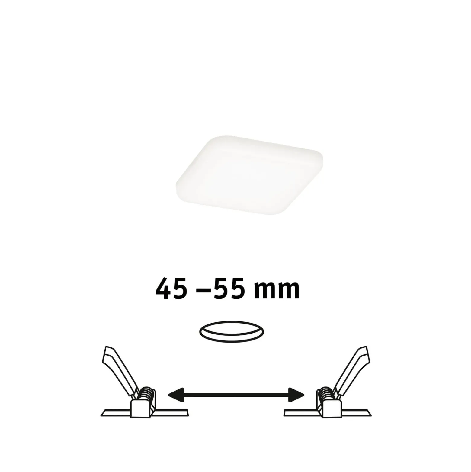 Paulmann Veluna LED-Einbauleuchte 4.000K 7,5x7,5