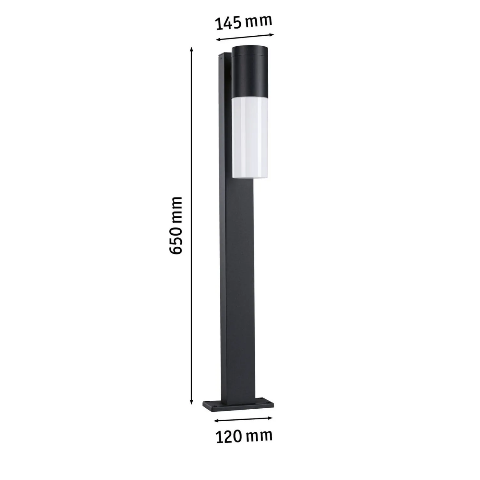 Paulmann Wegelampe Tralia, anthrazit Höhe 65 cm Alu IP44 E27