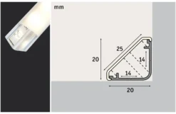 Paulmann YourLED Delta Profil mit Diffusor, 1m alu