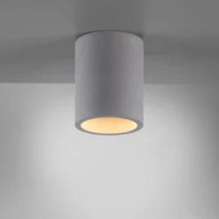 Paul Neuhaus Deckenlampe Eton, grau, Beton, Ø 11 cm, GU10