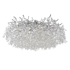 Paul Neuhaus Deckenleuchte Ricicle, Kristallbehang, Ø 80 cm