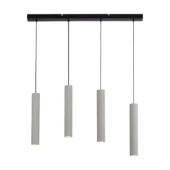Paul Neuhaus Hängeleuchte Eton, 4.flg., 100 cm, Beton, G9
