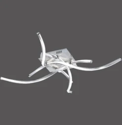 Paul Neuhaus LED-Deckenlampe Polina, 4-flg., silber, dimmbar